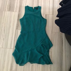 Emerald green sleeveless dress